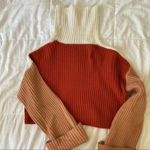 Turtleneck sweater with different colors